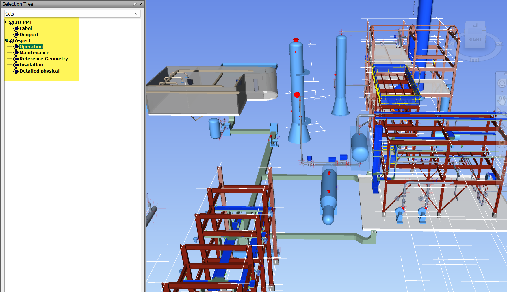 Navisworks selection sets for S3D PMI and aspects